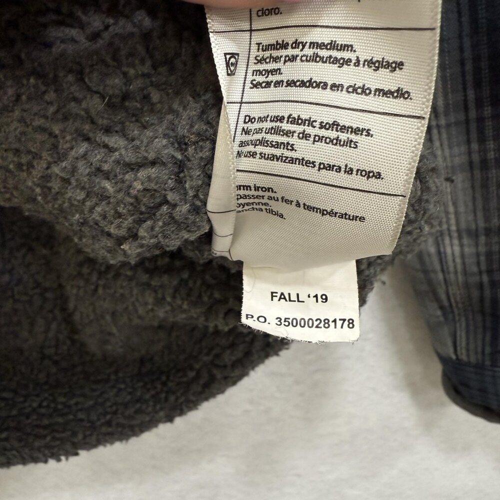 Carhartt Jacket Mens Medium Sherpa Lined Plaid Shirt Coat Workwear Fall 2019 - Picture 10 of 16